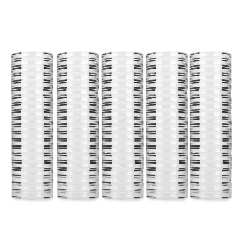 100pcs 27mm Odkladacia Schránka Na Mince Okrúhle Puzdrá Aplikované Priehľadné Prenosné Držiaky