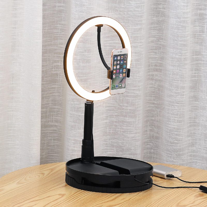 Prenosný 1.68-metrový Nastaviteľný Led Fotoaparát S Výplňovým Svetlom Pre Selfie Stolný Telefón Naživo