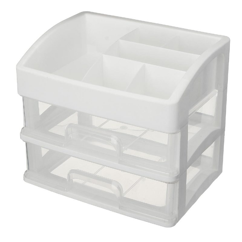 Stolný Organizér Na Odkladanie Make-upu Plastový Mini Kufrík Na Kozmetické Potreby Do Spálne