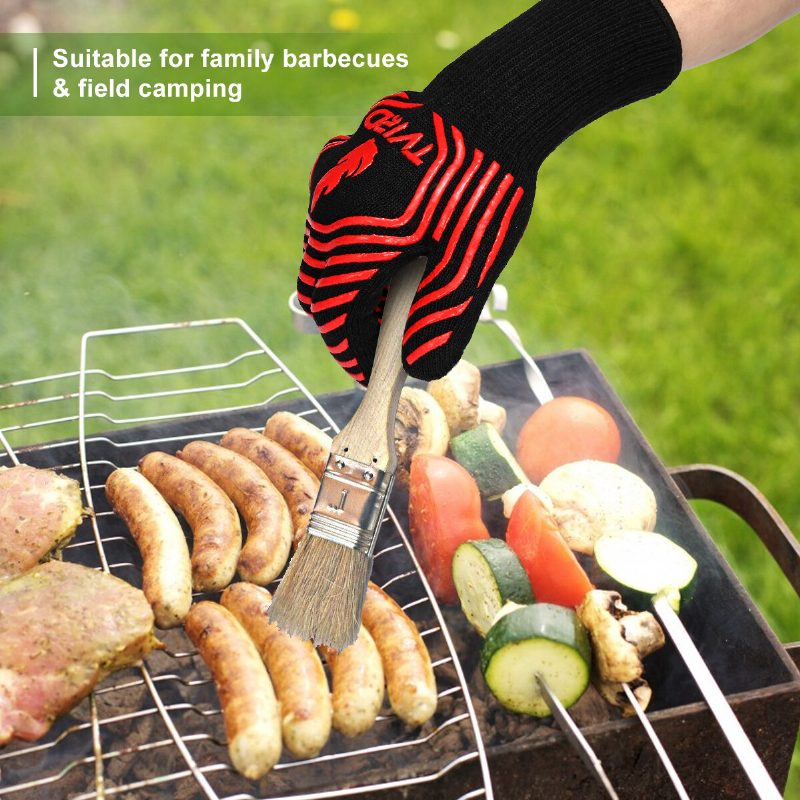 Tvird Bbq Grilovacie Rukavice Na Varenie 932°f Tepelne Odolné Pre Mužov Ženy Kuchynské Ochranné