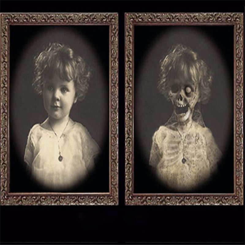 3d Fotorámček S Duchom Fotorámčeky Na Halloweenske Hororové Obrázky Meniaca Sa Tvár Duch Halloween Party Dekorácia Dekoračné Rekvizity