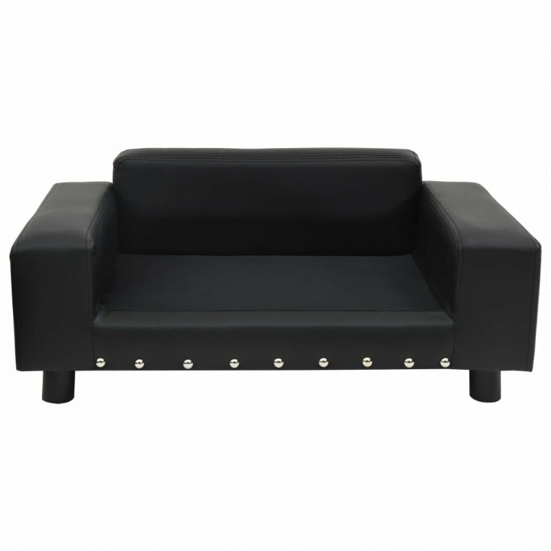 Pohovka Pre Psa Čierna 31.9" X 16.9" X 12.2" Plyš A Umelá Koža