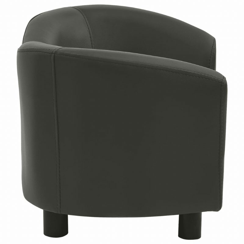Pohovka Pre Psa Tmavosivá 26.4" X 16.1" X 15.4" Umelá Koža