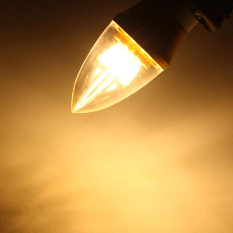 10w 220v E27 E14 E12 B22 B15 Stmievateľná Led Žiarovka V Tvare Sviečky Pre Domáce Lustre Nástenná Lampa Na Stôl