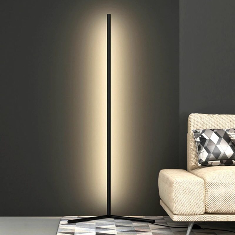 1.1/1.4/1.6m Rgb Rohová Podlahová Lampa Moderné Farebné Diaľkové Minimalistické Stojace Led Svetlo
