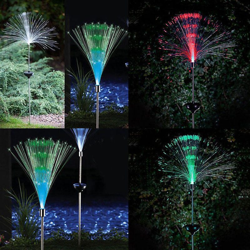 1.2 V 2ks Solárnej Energie Svetlá Na Zmenu Farby Led Záhradná Bodová Lampa Na Trávnik Vonkajší Dvor