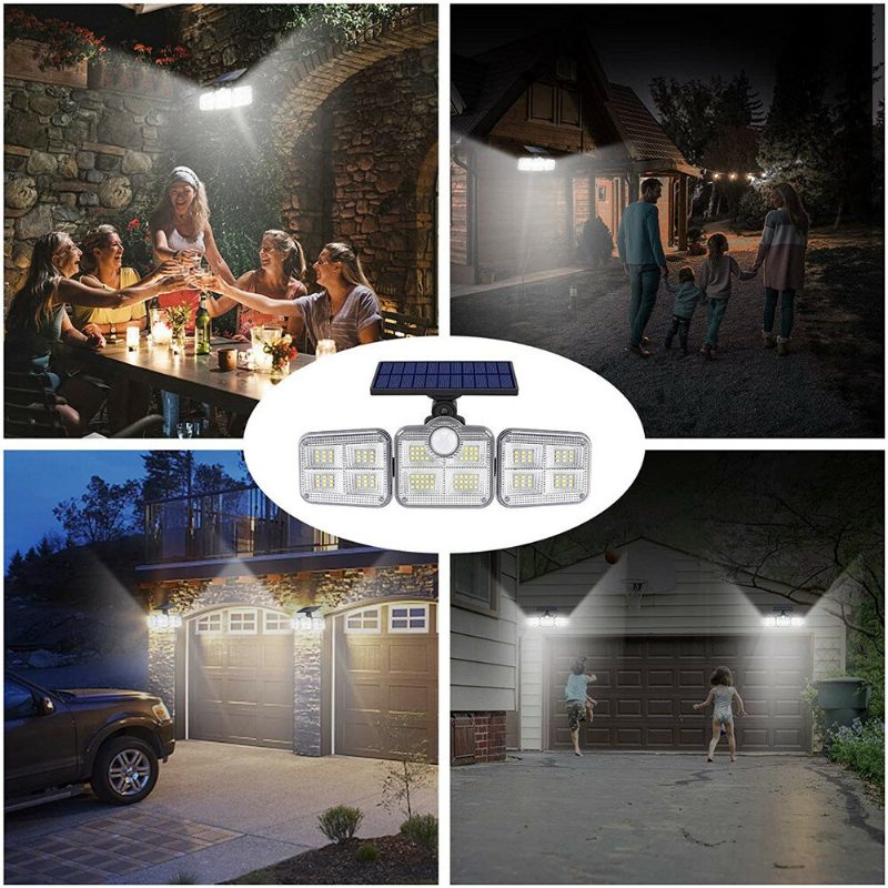 122led Solárnych Chodníkových Svetiel 3 Režimy Pohybový Senzor Vonkajšia Záhradná Pouličná Lampa Nastaviteľná
