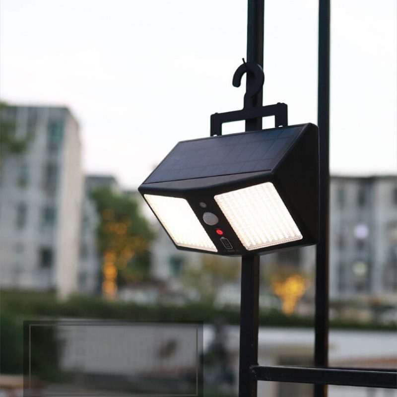 20w 360led Vodotesné Solárne Svetlo Ľudský Senzor Vonkajšia Záhradná Bezpečnostná Nástenná Lampa + Diaľkové Ovládanie