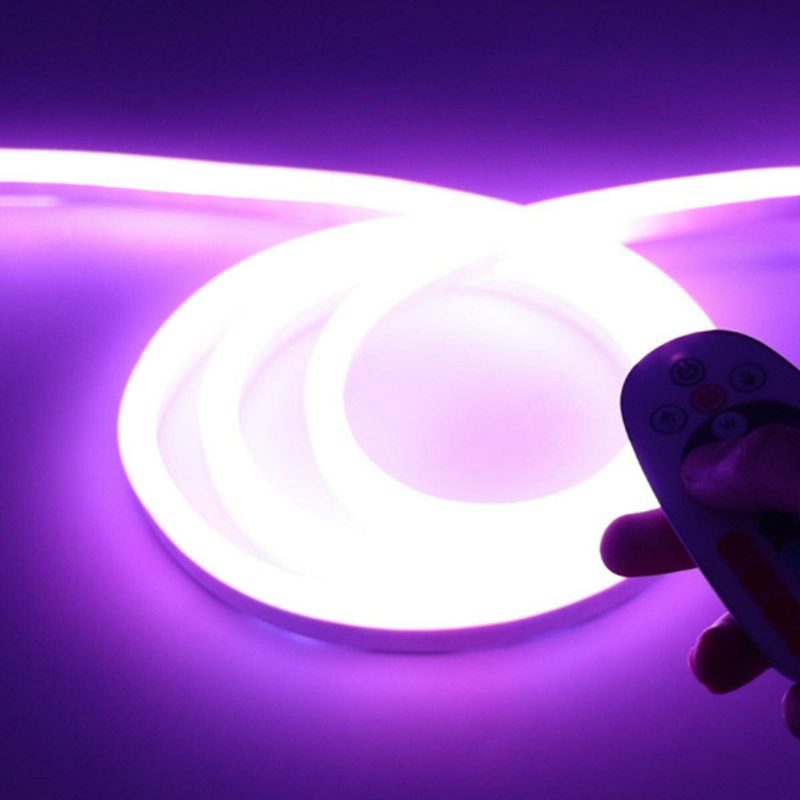 220v Led Pásik 8*16mm Rgb Neónové Flexibilné Lanové Svetlo 1/5/10m Vodotesná Led Páska 5050 Led Neónová Ohybná Trubica Ip65 Strunová Lampa Viacfarebná Pre Domáce Diy Vianočné Dekorácie
