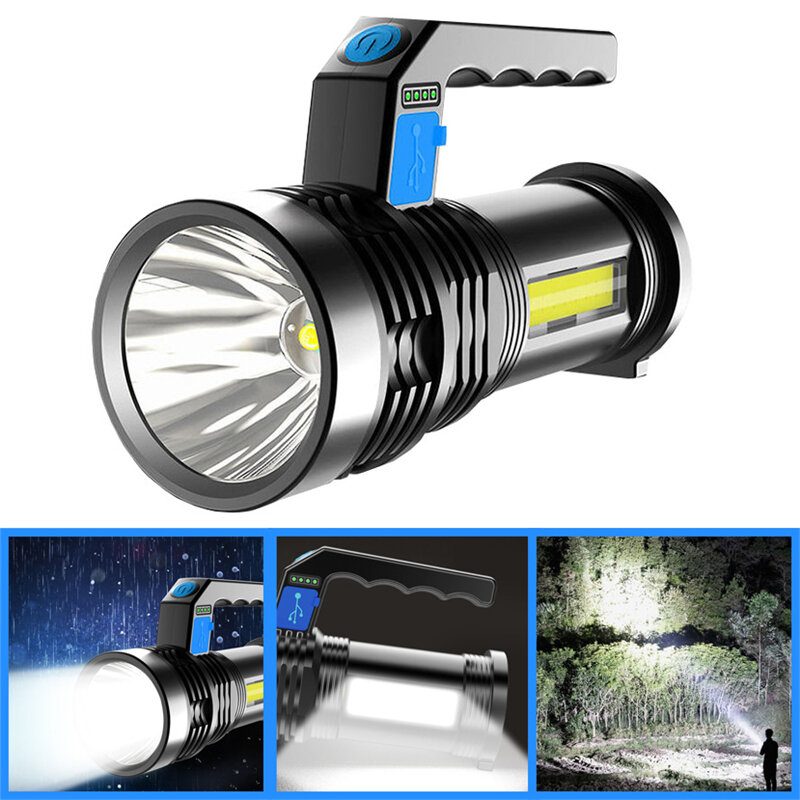 2pcs Bikight P500 Dvojité Svetlo 500 M Dlhý Dosah Silná Baterka S Bočným Svetlom Cob Dobíjacie Usb Výkonné Ručné Reflektorové Led