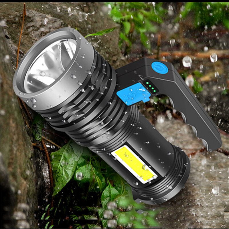 2pcs Bikight P500 Dvojité Svetlo 500 M Dlhý Dosah Silná Baterka S Bočným Svetlom Cob Dobíjacie Usb Výkonné Ručné Reflektorové Led