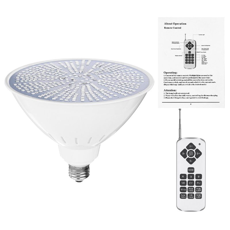 423led 40w Led Na Zmenu Farby Svetlo Do Bazéna Podvodné Rgb Žiarovka Na Diaľkové Ovládanie Pentair Hayward