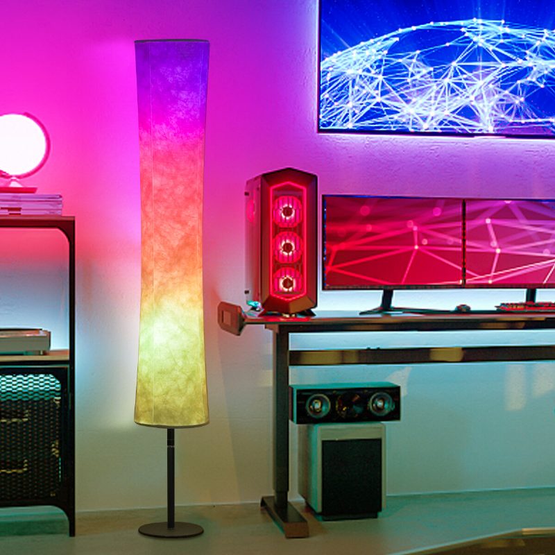 57'' Inteligentná Led Stojaca Lampa Rgb Hudobná Tkanina Stojace Stmievateľné Svetlo App + Diaľkové Ovládanie