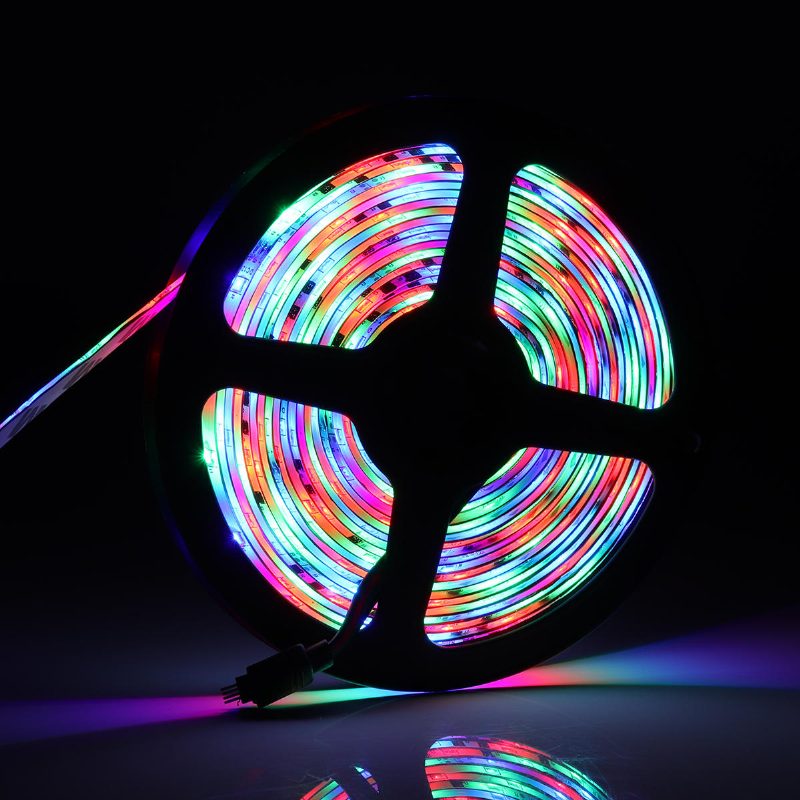 5m 3528 Vodotesný Rgb Flexibilný Pásik Led + Ir Ovládač + Diaľkové Ovládanie So 44 Kľúčmi + Zástrčka Eú Us