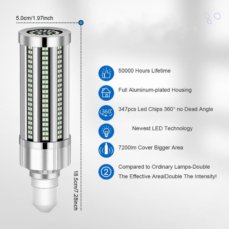 60w 220v Uv Sterilizačná Lampa E27 Led Uvc Žiarovka Diaľkové Ovládanie Dezinfekčné Svetlo Sterilizátor Ozón Zabíja Baktérie Roztoče