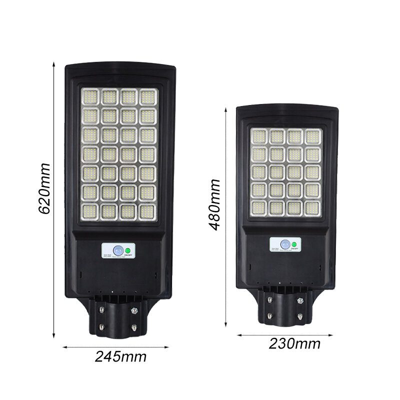 800w 1000w Solárny Panel Led Pouličné Svetlo Vodotesný Pir Snímač Pohybu Nástenná Lampa + Diaľkové Ovládanie