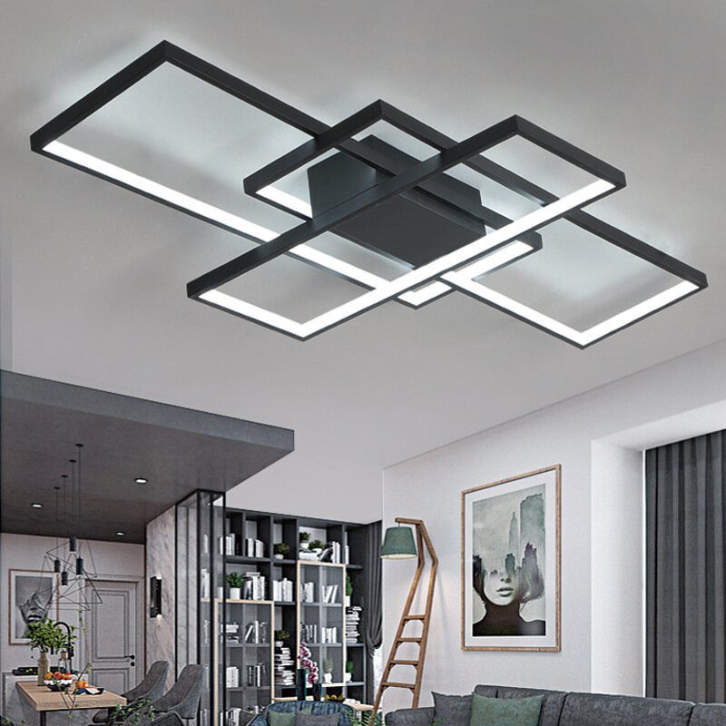 90 X 50 cm Obývacia Izba Led Stropné Svietidlo Severské Kreatívne Lampy A Lucerny Moderné Minimalistické Obdĺžnikové Spálne Osvetlenie Domácej Dekorácie