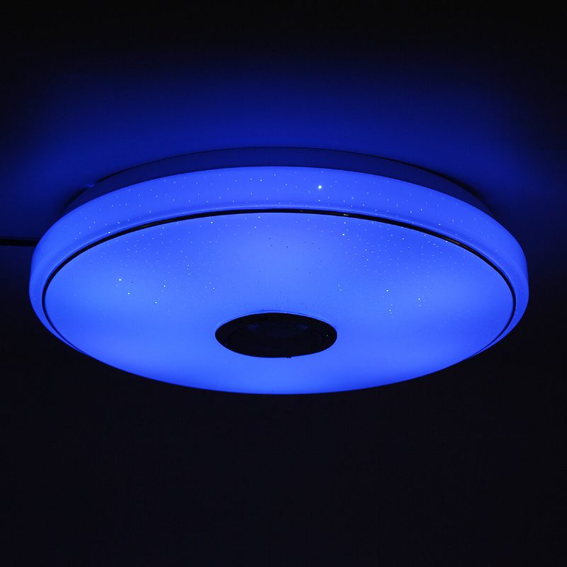 Ac110-240v/185-240v 32w Inteligentné Bluetooth Hudobné Led Stropné Svietidlo Rgbwwcw Moderné Interiérové S Okrúhlou Spálňou