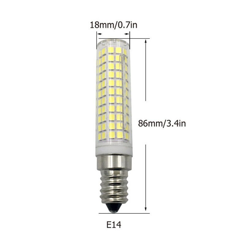 Ac110v/120v E14 Stmievateľná Led Keramická Žiarovka Mini Kukurica Úspora Energie 15w Výmena Halogénovej Žiarovky