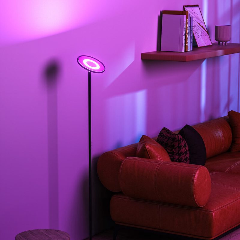 Blitzwill Bwl-fl-0002 25w 2700k~6500k+rgb Inteligentná Podlahová Lampa Plynulé Stmievanie Až 2000 Lm Ovládanie App Hlasové Funguje S Google Assistant Alexa Ac100-240v
