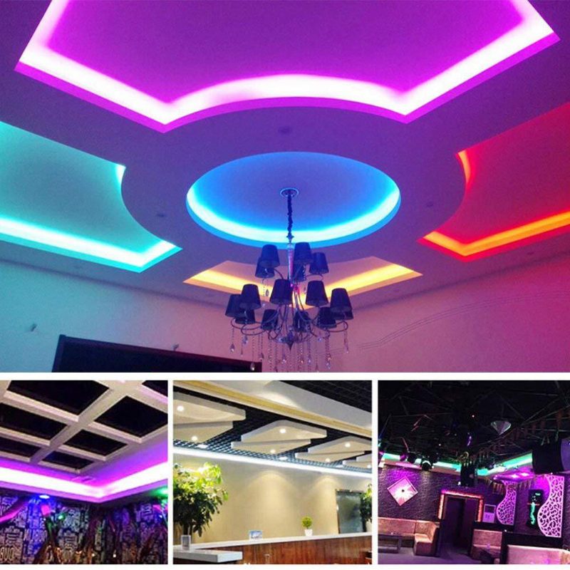 Dc12v 5m/10m 5050 Rgb Funkcia Časovača Led Pásik Svetlo Vodotesné S Diaľkovým Ovládaním 40 Keys + Hudobným Ovládačom
