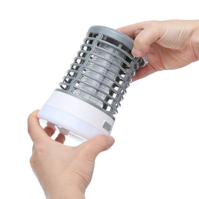 Elfeland 500-1000v Power Grid Led Elektrické Svetlo Na Hubenie Komárov S Uv Svetlom Vonkajšia Pasca Na Komáre Ip65 Vodotesná Usb Nabíjateľná