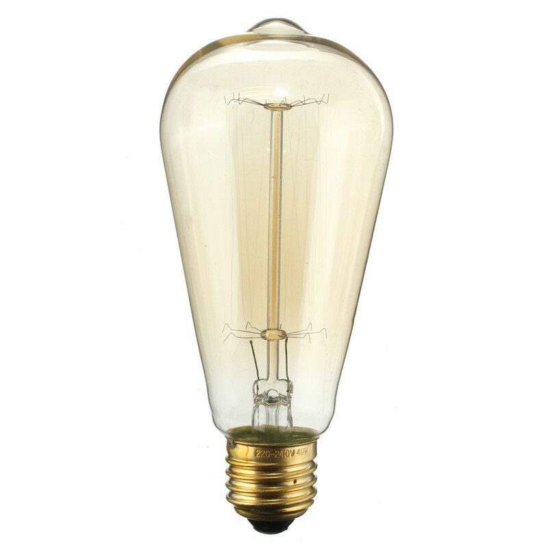 Kingso 2ks 110v 60w Edison Retro Series Volfrámová Lampa Rovný Drôt