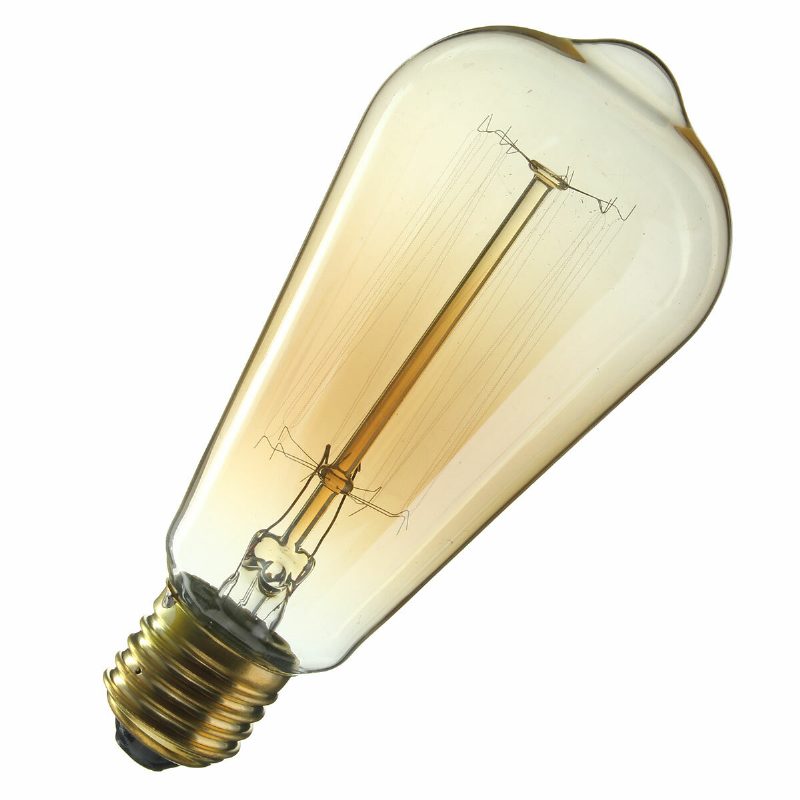 Kingso 2ks 110v 60w Edison Retro Series Volfrámová Lampa Rovný Drôt