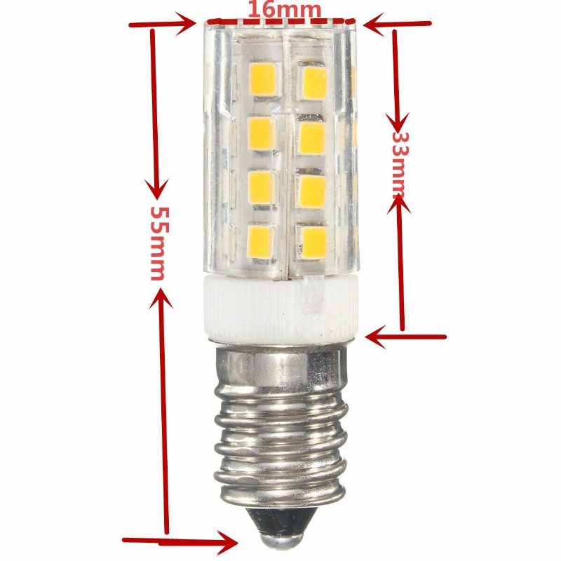 Kingso E14 5w Led Žiarovka 2835 35smd 430lm Nestmievateľná Teplá Biela Čisto Lampa Kukuričného Svetla 360 Stupňov Uhol Vyžarovania 240 V Ac