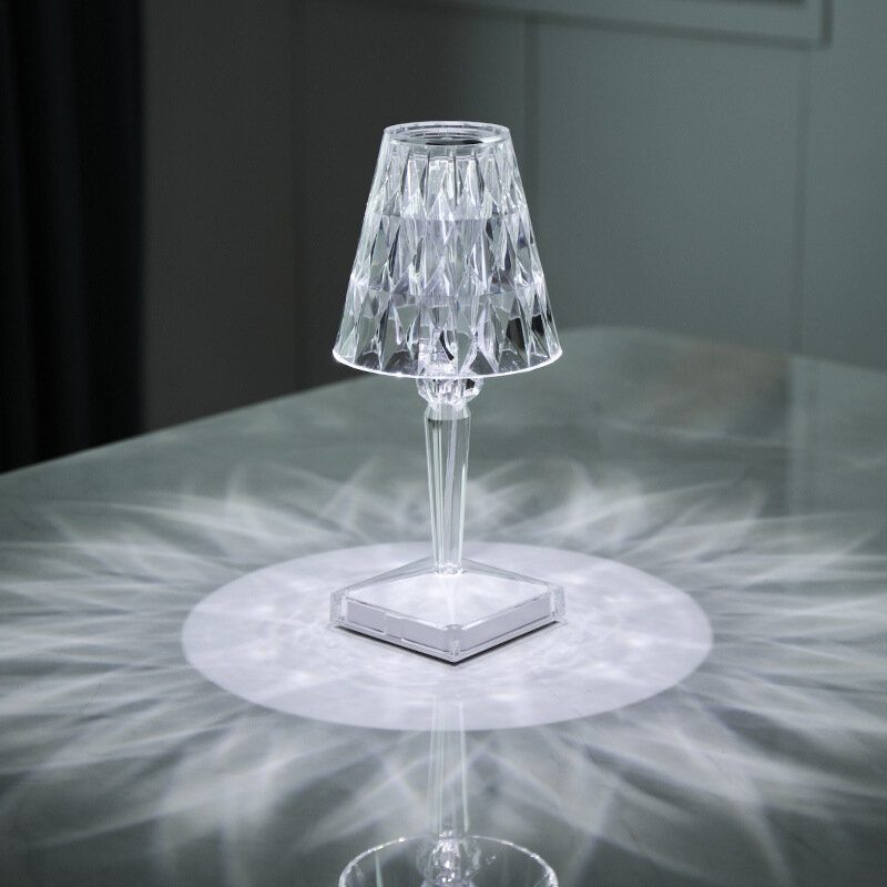 Krištáľová Stolová Lampa V Štýle Kartell Usb Dotykový Senzor Bar Svetelná Výzdoba Reštauračné Stolové Lampy Romantické Nočné Svietidlo Posteľová