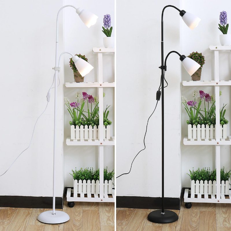Moderná Stojaca Lampa Na Čítanie S Dvoma Hlavami Svetlo Nastaviteľné Tienidlo Home Ac220v