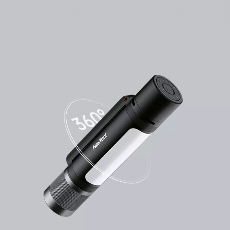 Nextool 12 V 1 900lm 245m Hudobná Pulzná Lampa Teleskopické Ohnisko Led Baterka S Dlhým Dosahom So Systémom Power Banky 18650 A Mini Reproduktorom A 360° Bočným Svetlom