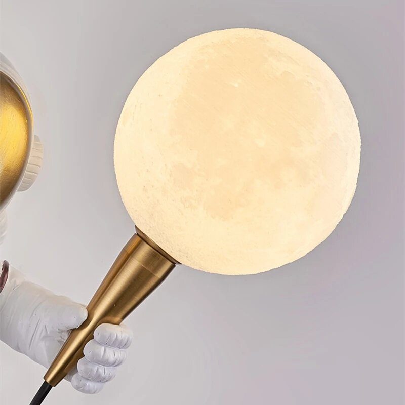 Nordic Led Osobnosť Astronaut Mesiac Detská Izba Nástenná Lampa Stolná Spálňa Pracovná Balkón Do Uličky Dekorácia