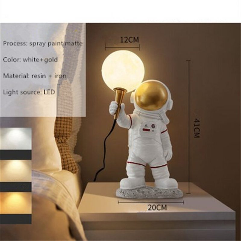 Nordic Led Osobnosť Astronaut Mesiac Detská Izba Nástenná Lampa Stolná Spálňa Pracovná Balkón Do Uličky Dekorácia