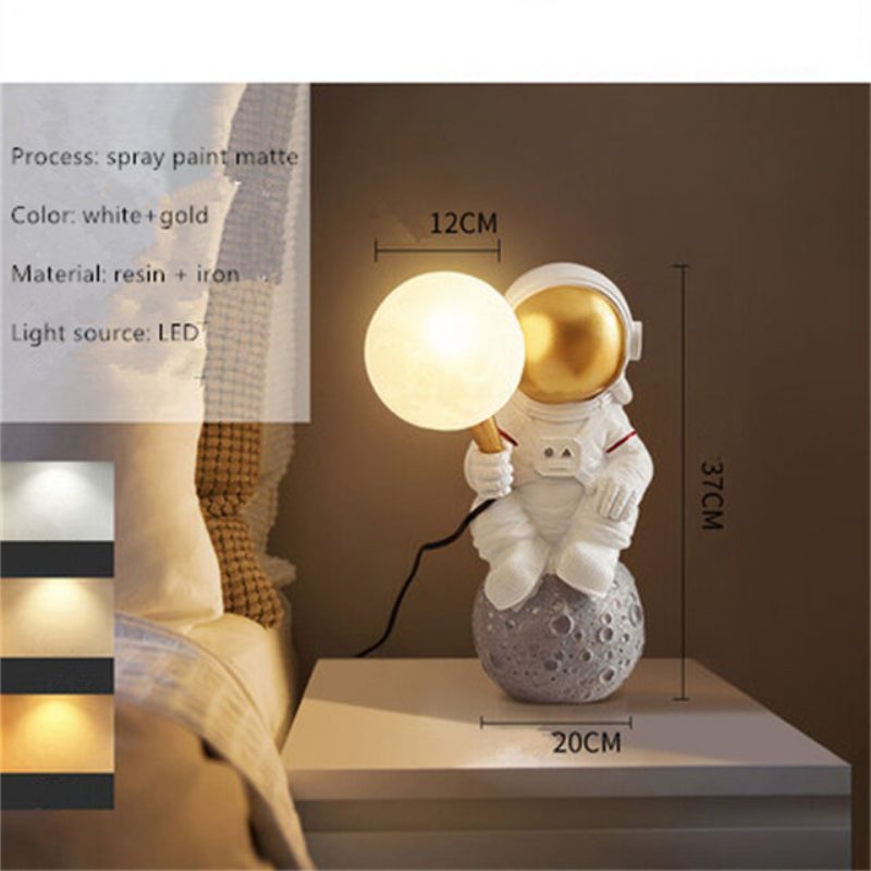Nordic Led Osobnosť Astronaut Mesiac Detská Izba Nástenná Lampa Stolná Spálňa Pracovná Balkón Do Uličky Dekorácia