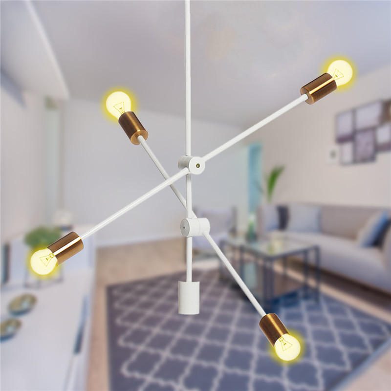 Nordic Style 4-hlavové Zapustené Stropné Svietidlo Luster Moderný Minimalizmus Kovové Závesné E27 E27 Ac110-240v (bez Žiarovky)