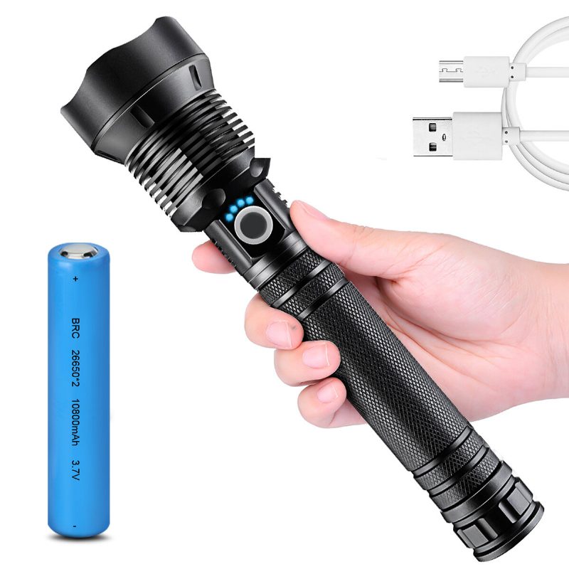 Outerdo Xhp70.2 90000 Lúmenov 26650 Batéria Led Baterka Usb Nabíjateľná Vonkajšia Vodotesná Taktická
