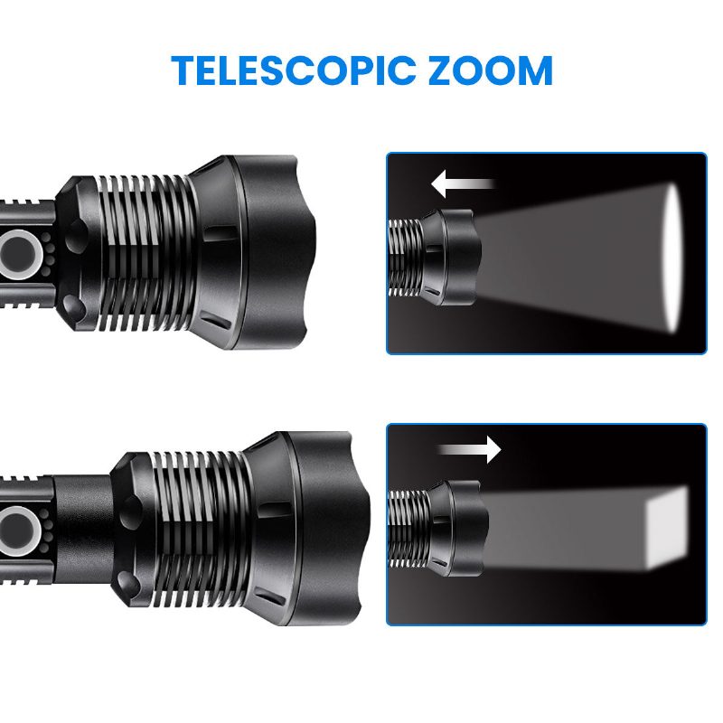 Outerdo Xhp70.2 90000 Lúmenov 26650 Batéria Led Baterka Usb Nabíjateľná Vonkajšia Vodotesná Taktická