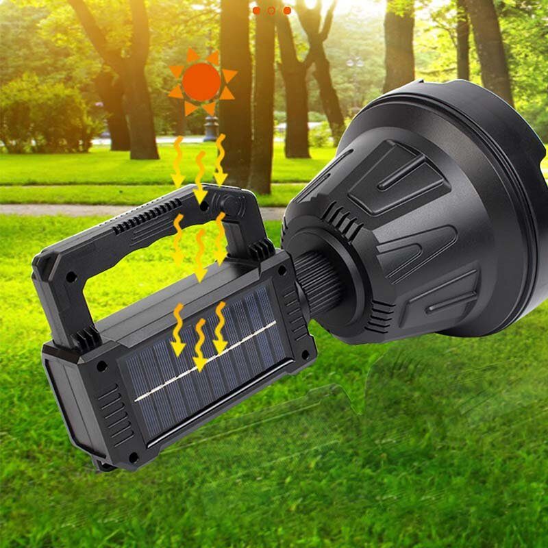 P50/p70/p90 Led Baterka 5500-7000k Super Jasný 6 Režimov Typ-c Sloar Dobíjacie Vodotesné Solárne Prenosné Svetlo S Dlhým Dosahom Na Kemping