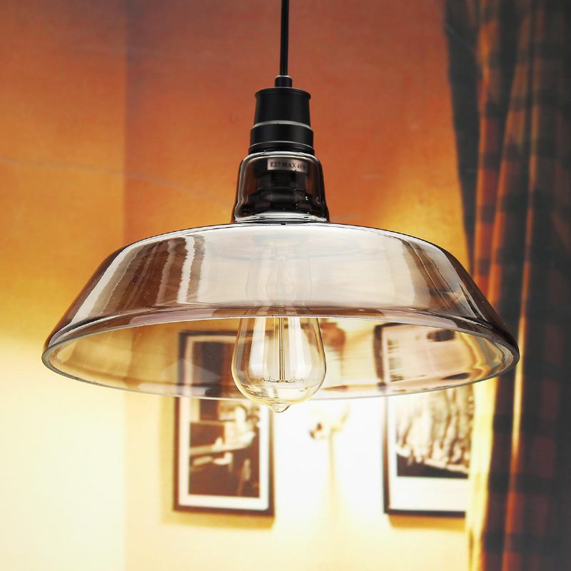 Priemyselné Retro Vintage Fajka Sklenená Edisonova Závesná Stropná Lampa Do Obývačky