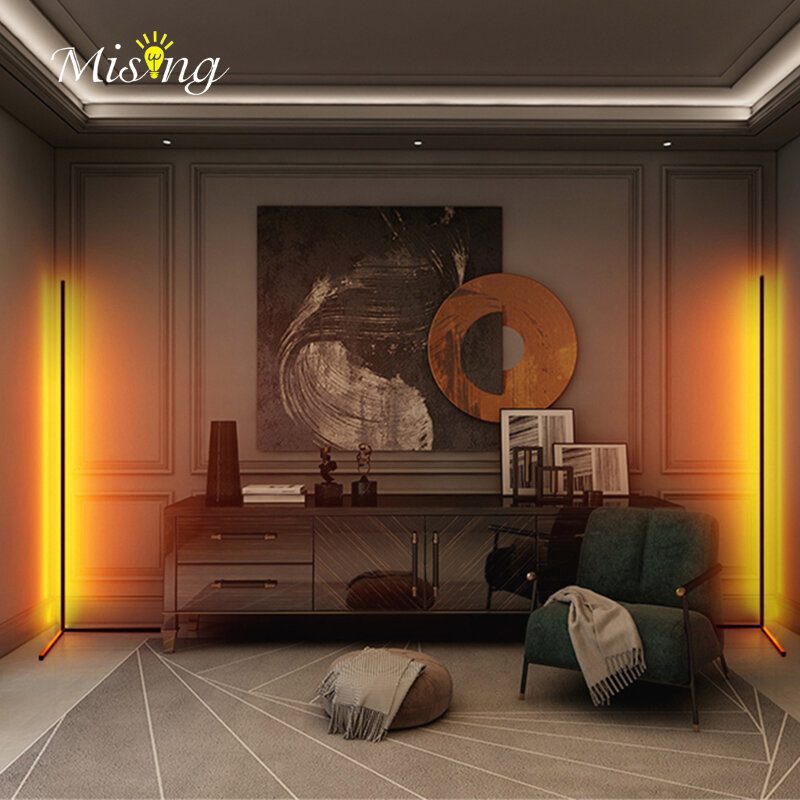 Rgb Led Rohová Stojaca Lampa Meniaca Farbu Minimalistické Náladové Svetlo Moderný Domov