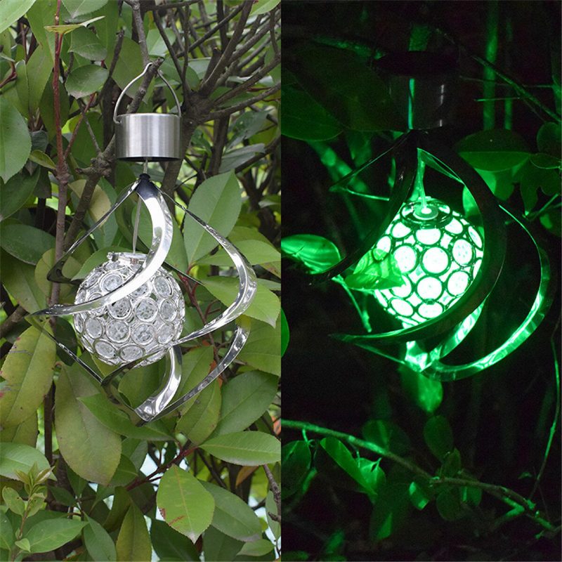 Svetlo So Slnečnou Zvonkohrou So 7 Farbami Meniacimi Led Záhradná Závesná Lampa