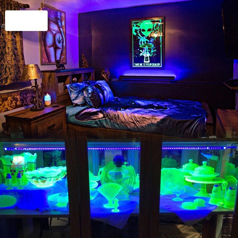 Usb Uv-c Led Čierna Lampa Halloween Blacklight Ultrafialová Vytvrdzovacia Škvrna