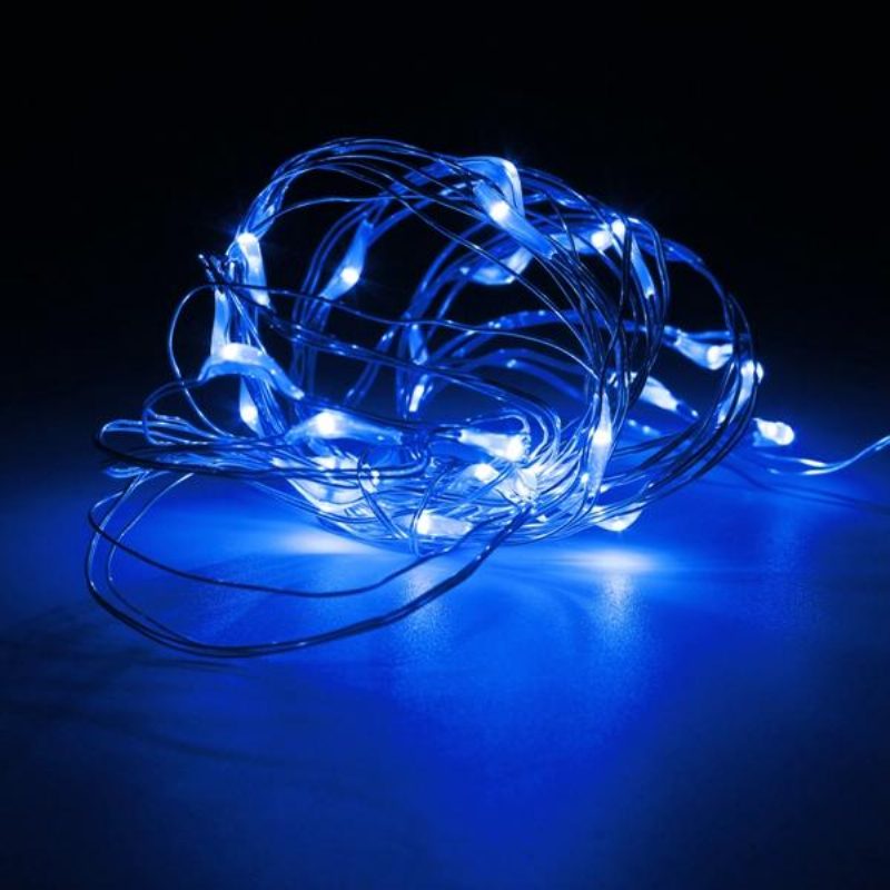 Vodotesná Vianočná Párty Dekorácia 3m 30 Led Strieborná Drôtená Rozprávková Struna Na Batérie