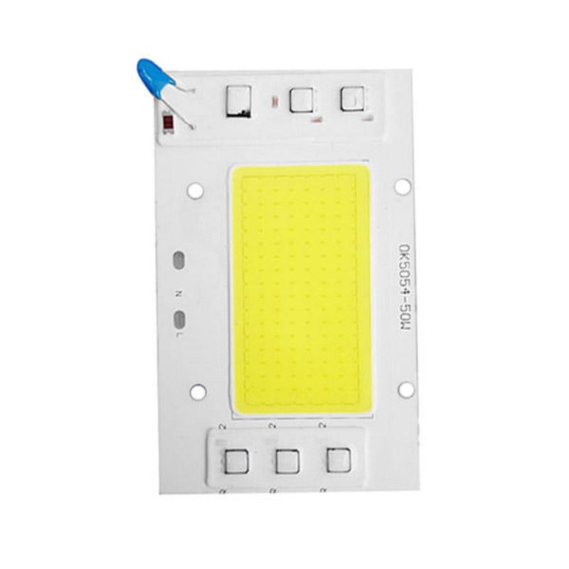Vysokovýkonný Ac220v 50w Biely/teplý Biely Cob Led Svetelný Čip Diy Pre Reflektorové Reflektory