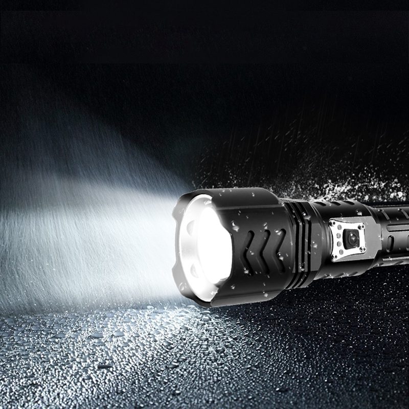 Zoomovateľná Baterka Xhp90 S 5 Režimami Usb-c Nabíjateľná Vyhľadávacia Lampa Poľovníctvo Kempovanie Rybolov