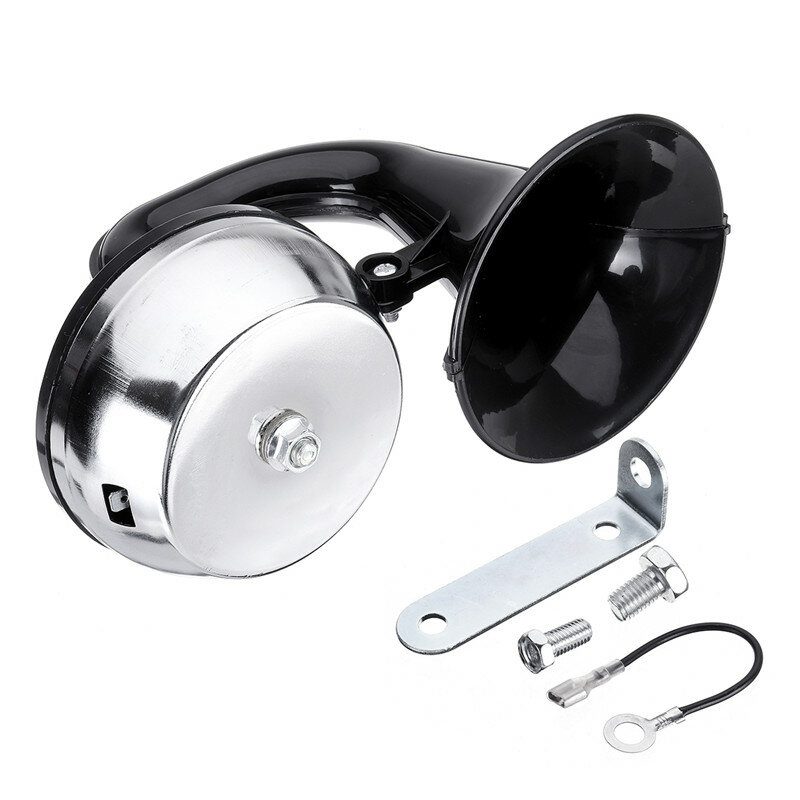 12v 130hz 126db/130db Single/double Slimák Air Horn Koleno Píšťalka Čierna Zliatina Pre Nákladné Autá
