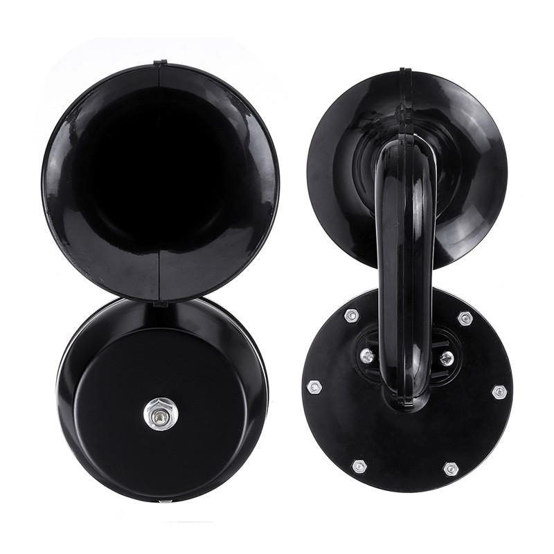 12v 130hz 126db/130db Single/double Slimák Air Horn Koleno Píšťalka Čierna Zliatina Pre Nákladné Autá