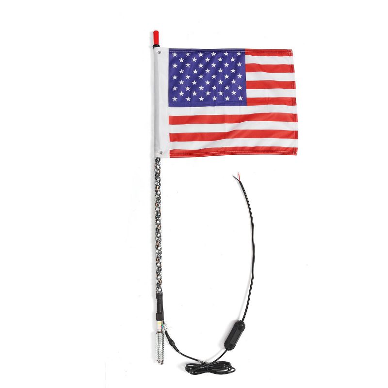12v 30-45w/35-55w 3ft/4ft 240led/300led 5050 Rgb Bluetooth Flagpole Light App Control Pre Jeep Utv Atv Motocykel