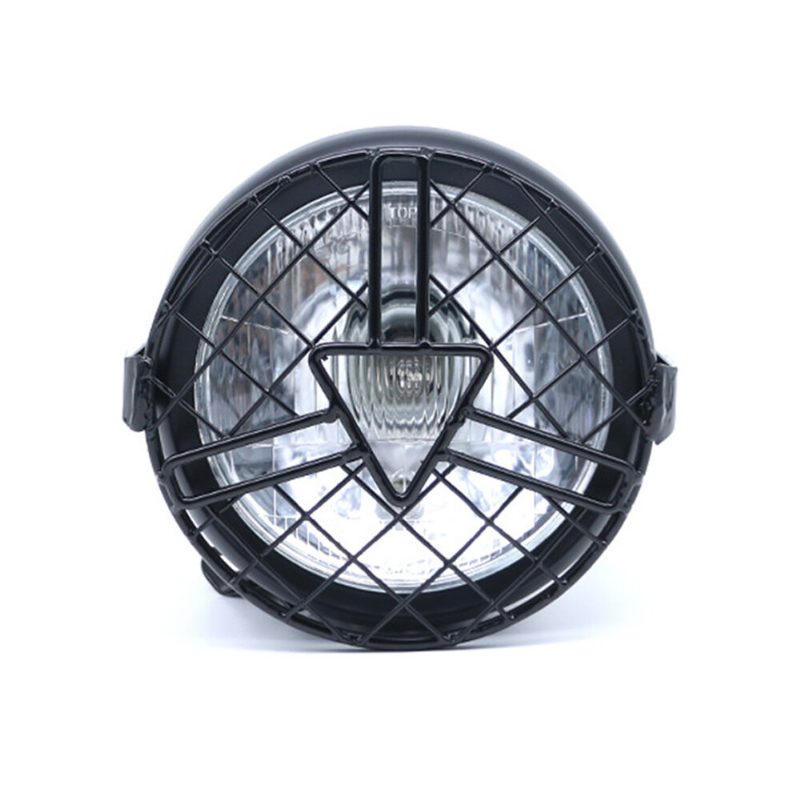 12v 35w 6.3-palcové Univerzálne Motocyklové Svetlomety Namontujte Mriežku Hlavného Svetlometu Žltý/biely Kryt Retro Vintage Držiak